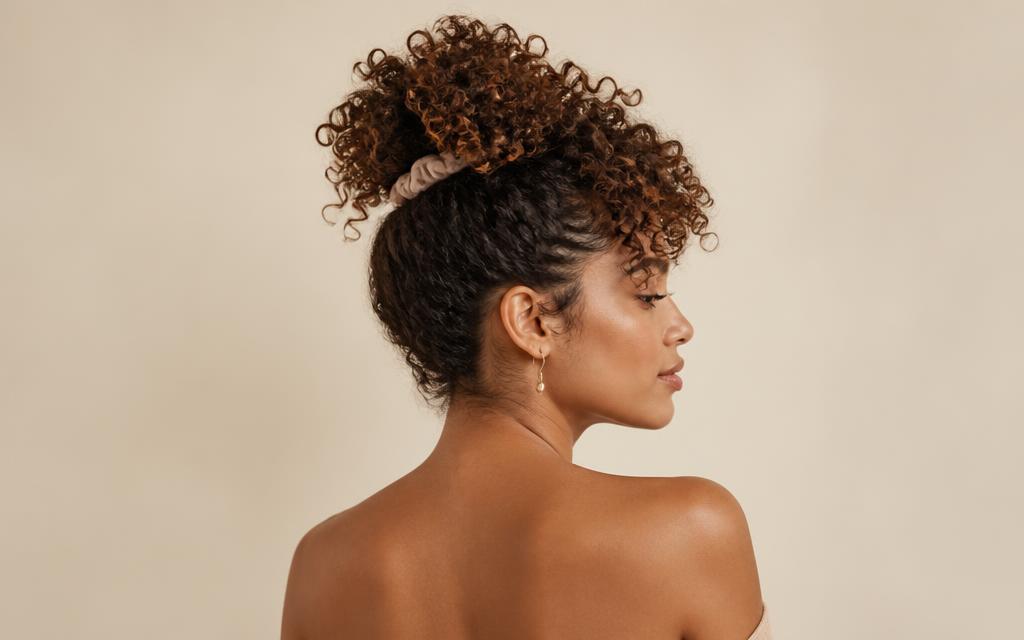 Pineapple or loose top knot for sleep